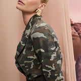 Blazer Alongado Camuflado