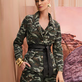 Blazer Alongado Camuflado