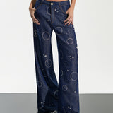 Calça Pantalona com Transfer