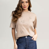 T-shirt com Aplicações Ursinhos