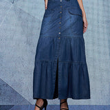 Saia Jeans Maxi Cargo