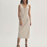 Vestido Clássico Risca de Giz