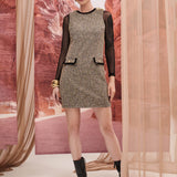 Vestido Curto Malha Tweed