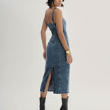 Vestido Jeans Midi