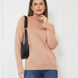 Blusa Tricô Básica com Gola Alta