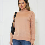 Blusa Tricô Básica com Gola Alta