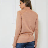 Blusa Tricô Básica com Gola Alta
