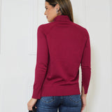 Blusa Tricô Básica com Gola Alta