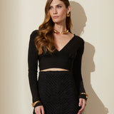 Blusa Cropped Tricô