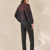 Blusa Cropped Malha Moletinho Marrom