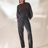 Blusa Cropped Malha Moletinho Marinho