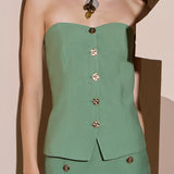 Top Corselet Alongado Sem Alças