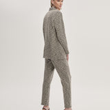 Calça Tweed Preto e Branco com Lurex