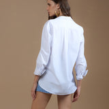 Camisa Clássica Oversized em Tricoline