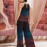 Calça Pantalona Tule Plissada