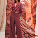 Calça Alfaiataria Wide Leg Marinho