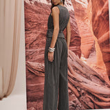 Calça Wide Leg em Malha