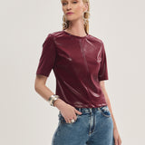 T-shirt Recortes Leather