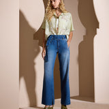 Calça Jeans Clochard com Faixa