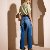 Calça Jeans Clochard com Faixa