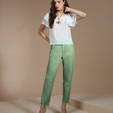 Calça Slouchy em Sarja Alecrim