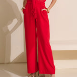 Calça Wide Leg Alfaiataria com Cinto