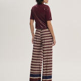 Calça Pantalona Estampa Geométrica