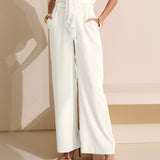 Calça Wide Leg Alfaiataria com Cinto