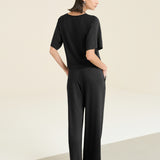 Conjunto Essencial Calça Pantalona e Blusa Preto