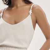 Regata com Detalhe na Alça Off White