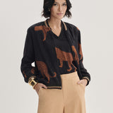Jaqueta Bomber Estampada
