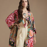 Kimono Leve Estampa Lenço Vibrante