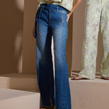 Calça Jeans Clochard com Faixa