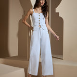 Regata Jeans com Decote Quadrado
