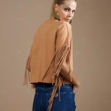 T-shirt Estampada com Franjas