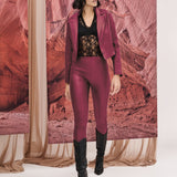 Calça Legging com Brilho Resinado Berry