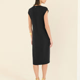 Vestido Midi Sem Mangas Preto