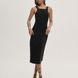 Vestido Midi Alça com Fivela