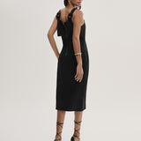 Vestido Midi Alça com Fivela