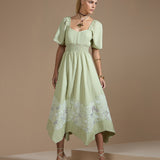 Vestido Midi Boho Chic em Guipir Off-White