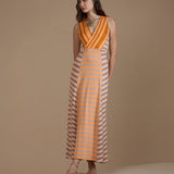Vestido Midi Cavado Decote V Transpassado