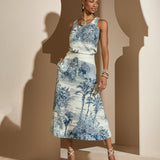 Saia Midi Estampada