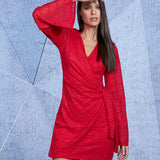 Vestido Mini em Renda com Trespasse