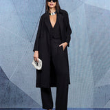 Trench Coat Preto em Alfaiataria