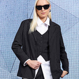Blazer Risca de Giz com Bolsos