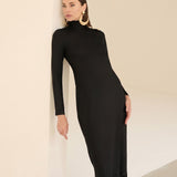 Vestido Feminino Midi Canelado