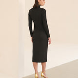 Vestido Feminino Midi Canelado