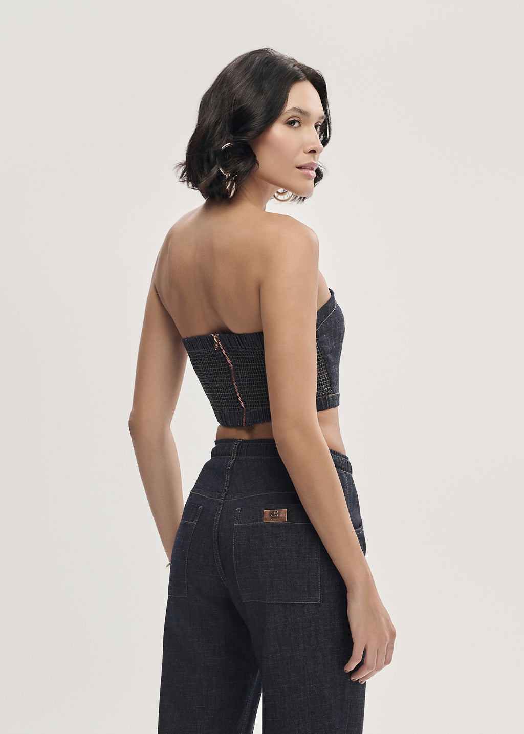Top Jeans sem Alças