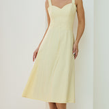 Vestido Midi com Decote coração