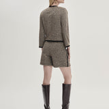 Bermuda Navy Malha Tweed